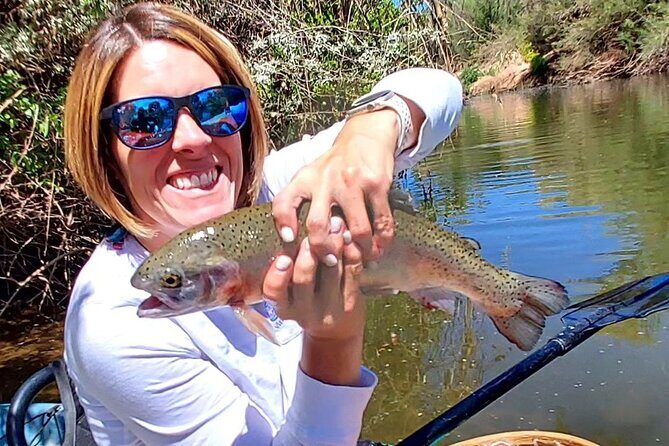 Kayak Fishing on the Verde 4hr Cottonwood, AZ 20Min From Sedona - What You’ll Fish For: Bass and Rainbow Trout Tactics