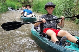 PRIVATE EXCLUSIVE River Kayaking tours, 4X4 UTV ride To Kayaks - Cottonwood’s river “back yard” stop: short, local, and part of the story